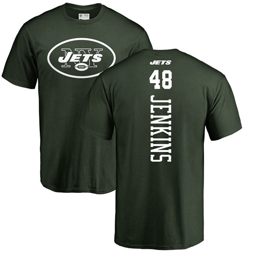 New York Jets Men Green Jordan Jenkins Backer NFL Football #48 T Shirt